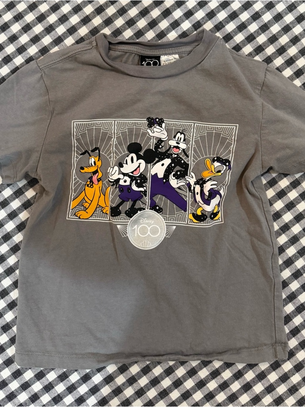Disney Gray Mickey & Friends 100th Anniversary Graphic Tee